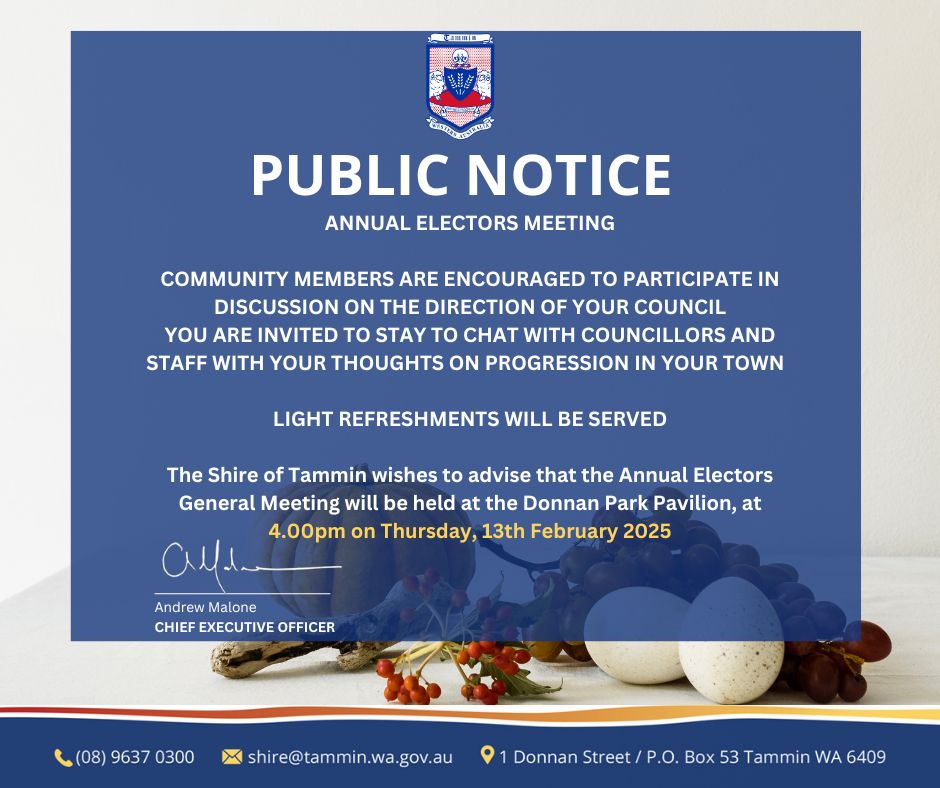 Public Notice - Notice of Electors Meeting