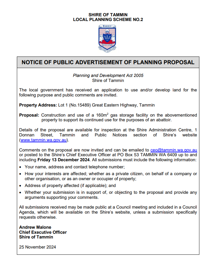 Public Notice - Planning Proposal